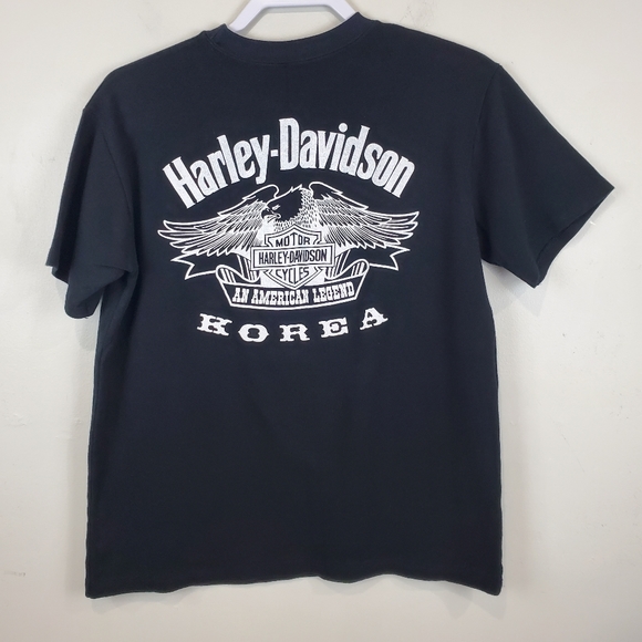 Vintage Harley Davidson Dragon Eagle Has Landed T Shirt Songtan KOREA M RARE - Picture 3 of 8